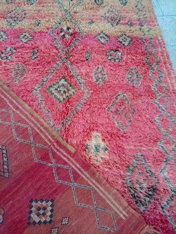 Roze Berber Marokkaans Boujad Tapijt - Vloerkleed - 320 cm -, Nieuw