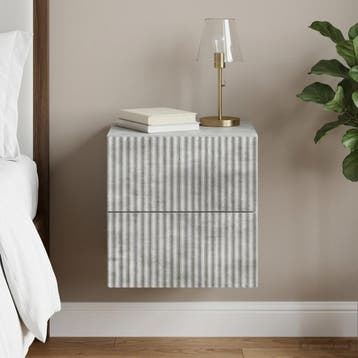 vidaXL Muurbevestigde Nachttafel met lade Betongrijs 33 x, Verzenden, Nieuw