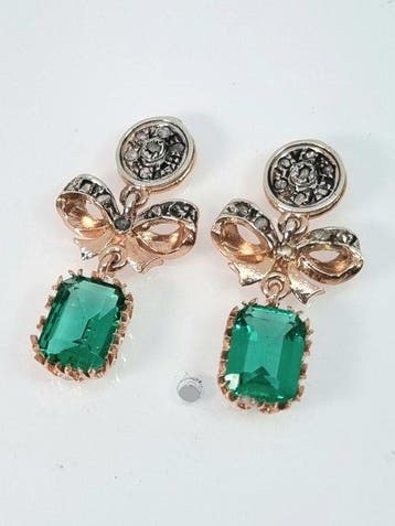 Zonder minimumprijs - Oorbellen - 9 kt. Zilver, Roségoud, Nieuw