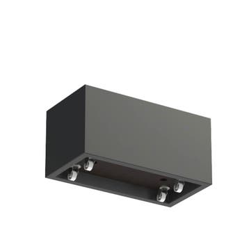 Polyester plantenbak 100x50x50cm - Met wielen