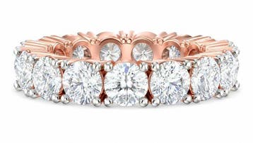 Ring - 14 karaat Roségoud - 4.87ct. tw. Diamant (Lab-grown)