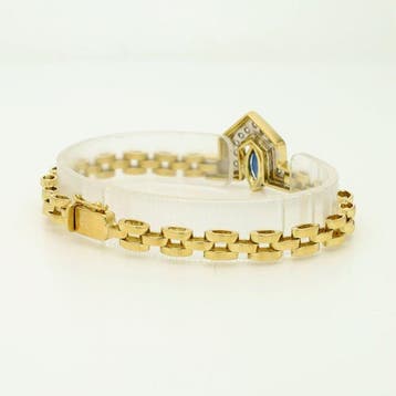 Bracelet - 14 carats Or jaune - 2.40ct. tw. Saphir - Diamant