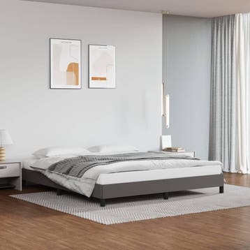 vidaXL Bedframe kunstleer grijs 180x200 cm, Verzenden, Nieuw