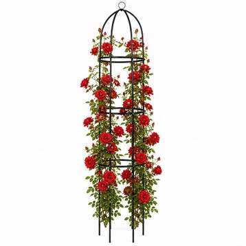 Kinzo Rozen Plantensteun Rond 185x40cm — zo goed als nieuw, Verzenden