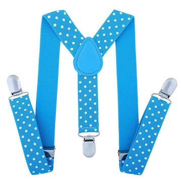 Fako Fashion - Kinder Bretels - Stippen - 65cm - Lichtblauw, Kinderen en Baby's, Kinderkleding | Overige, Verzenden, Nieuw