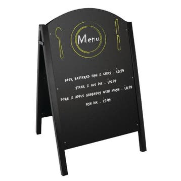 Krijtstoepbord | Metaal (Extra Zwaar) | Weerbestendig |, Verzenden