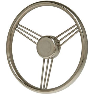 Rvs Stuurwiel Boot 340mm 3x3 Spaaks, Ophalen of Verzenden, Nieuw