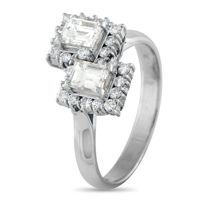 Ring Platina, Diamantenring van platina met 1,74 ct diamant, Handtassen en Accessoires, Ringen