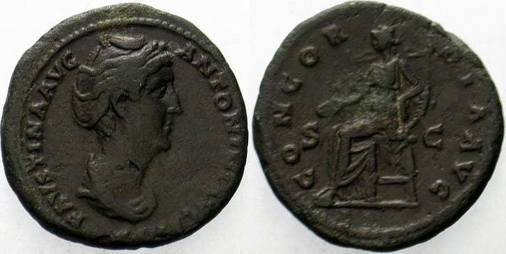 As 138/141 Rom Kaiserzeit Diva Faustina 138-161 (gemahlin..., Postzegels en Munten, Munten en Bankbiljetten | Verzamelingen, Verzenden