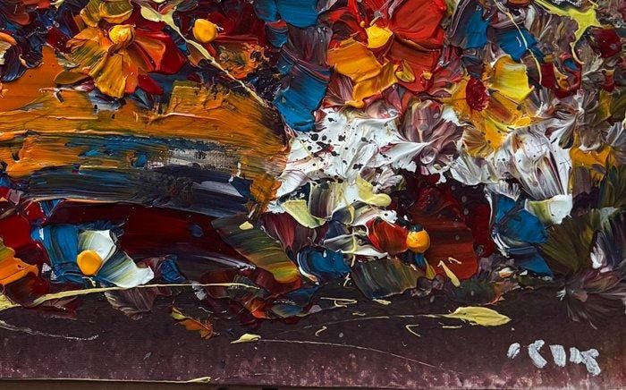 Janusz Kik (1956) - Bouquet 298, Antiek en Kunst, Kunst | Schilderijen | Klassiek
