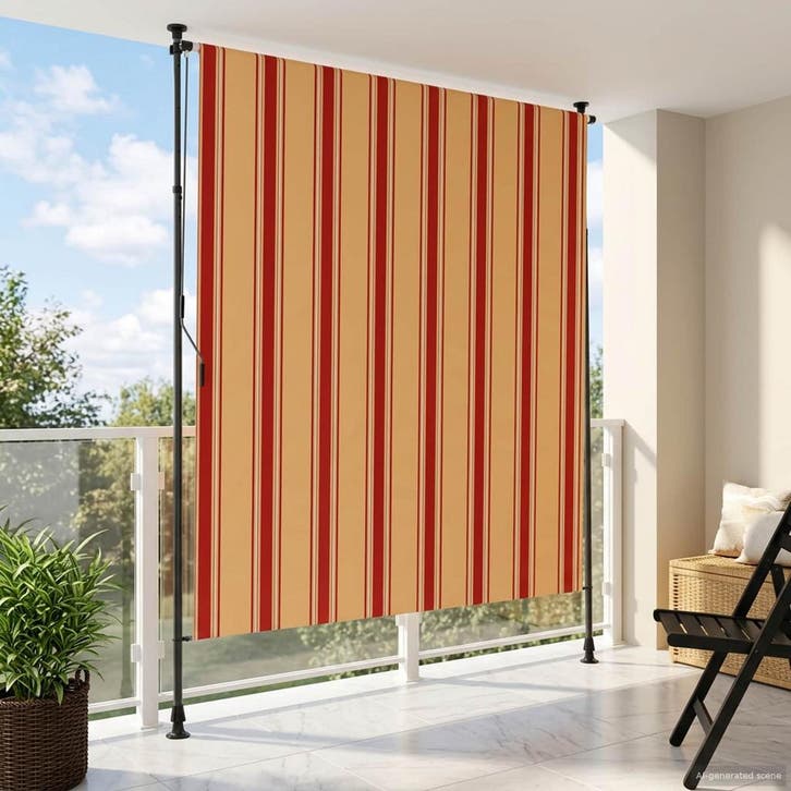 vidaXL Buitenzonwering Rolgordijn Multikleur 200 x 270 cm, Tuin en Terras, Zonneschermen, Nieuw, Verzenden