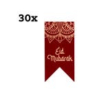 30 Stickers Eid Mubarak Vaantje Rood, Ophalen of Verzenden, Nieuw, Sticker