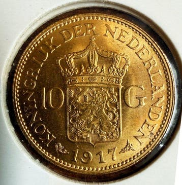 Nederland. Wilhelmina. 10 Gulden 1917, Postzegels en Munten, Munten | Nederland