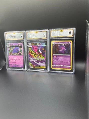 Pokémon - 3 Graded card Gengar 151 Cosmos & Asc full art &, Nieuw