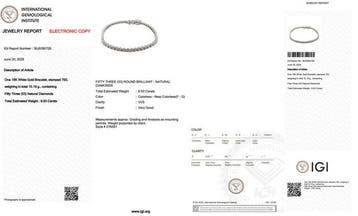 Armband - 18 karaat Witgoud - 6.63ct. tw. Diamant