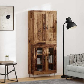 vidaXL Highboard Oud Hout 69,5 x 34 x 180 cm Bewerkt hout, Verzenden, Nieuw