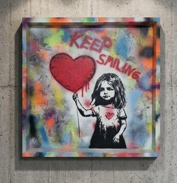 Laurence Lexx (1969) - Value of a Smile - Street Art - Uniqe