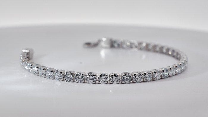 Zonder minimumprijs - Armband - 14 karaat Witgoud - 8.35ct., Bijoux, Sacs & Beauté, Bracelets