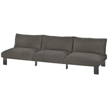 Serax 3-zitszetel Met Kussens Indoor Charcoal - Nieuw in, Verzenden, Klassiek, Nieuw, Minder dan 150 cm