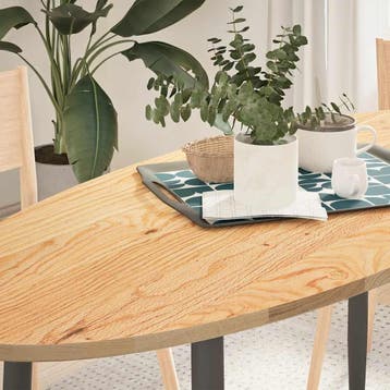 vidaXL Tafelblad 140x60x2 cm ovaal massief eikenhout, Verzenden