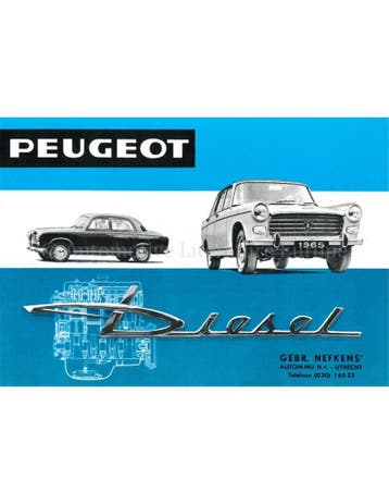 1967 PEUGEOT 404 DIESEL BROCHURE NEDERLANDS