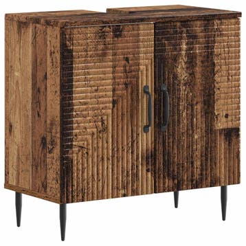 vidaXL Wastafel kabinet voor de badkamer HAARLEM Oud hout, Verzenden, Nieuw