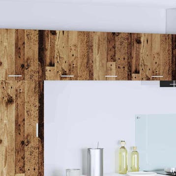 vidaXL Hangkast Oud Hout en Wit 40 x 31 x 40 cm Bewerkt hout, Verzenden, Nieuw