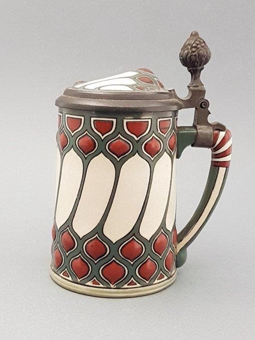 Villeroy & Boch - Mettlach - Chope de bière - Art nouveau,, Antiek en Kunst, Kunst | Designobjecten