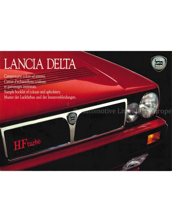 1991 LANCIA DELTA KLEUREN & INTERIEUR BROCHURE, Boeken, Auto's | Folders en Tijdschriften