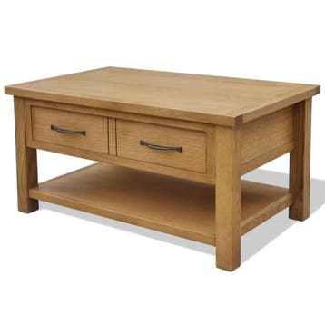 vidaXL Salontafel 88x53x45 cm massief eikenhout, Huis en Inrichting, Tafels | Salontafels, Verzenden, Nieuw
