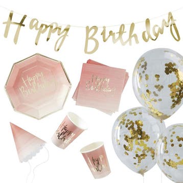 Happy Birthday Decoratie Set 6 delig, Hobby en Vrije tijd, Feestartikelen, Verzenden, Nieuw