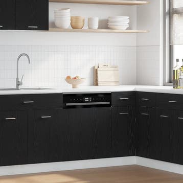 vidaXL Vaatwasserpaneel Lyon 60x1,5x67 cm bewerkt hout zwart, Huis en Inrichting, Kasten | Overige, Verzenden, Nieuw