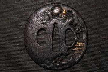 Katana - Gesmeed ijzer - C6-252 Scenery Sukashi Tsuba -