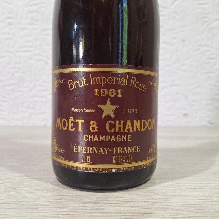 1981 Moët & Chandon, Impérial Rosé - Épernay Brut - 1 Fles, Verzamelen, Wijnen