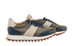 TESTONI - 8 UK - 42 IT - Sneaker Shoes Calf Navy / Fir Tree, Nieuw