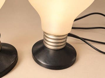 IKEA - Lamp (2) - Blinda - B9818 - Glas - Vintage- Pop Art