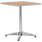 vidaXL Tuintafel 60x60x70 cm aluminium en HKC zilverkleurig, Tuin en Terras, Verzenden, Nieuw