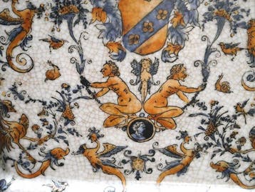 Bloempot - Renaissance grotesken - Porselein -