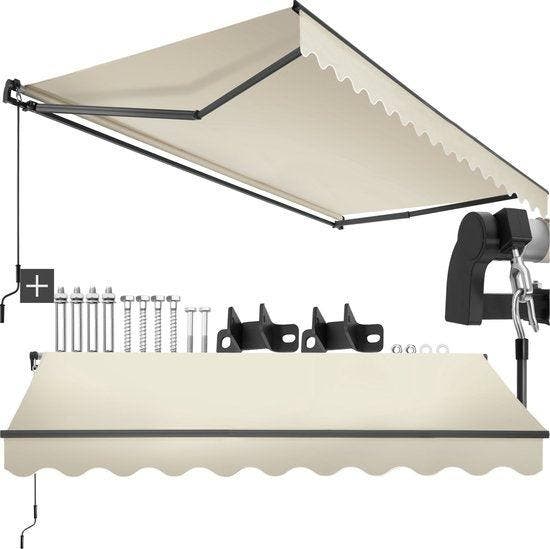 2dekans | tectake® Zonnescherm met Knikarm - 300 x 250 cm -, Tuin en Terras, Parasols, Ophalen of Verzenden