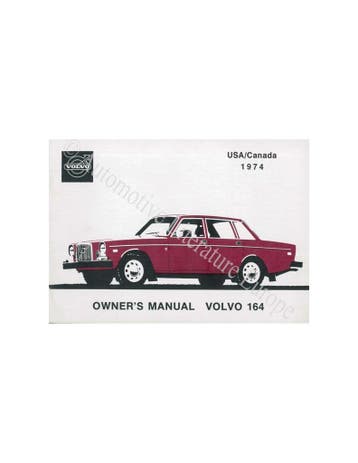 1974 VOLVO 164 INSTRUCTIEBOEKJE ENGELS USA/CANADA, Ophalen of Verzenden