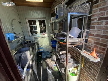 RVS Rek met inhoud RVS schalen, Ophalen of Verzenden, Nieuw in verpakking, Overige typen