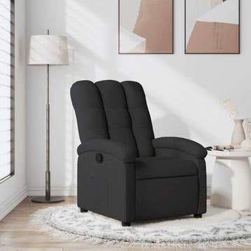 vidaXL Relaxfauteuil Zwarte Stof, Verzenden