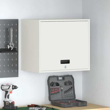vidaXL Wit 60 x 40 x 53 cm Poedergecoat staal, Huis en Inrichting, Verzenden, Nieuw