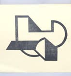 László Peri (1899-1967) - Ruimte Constructie 7 in zwart