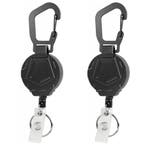 Fako Bijoux - 2x Robuuste Uittrekbare Sleutelhanger Met, Verzenden