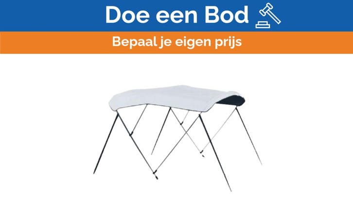 Bieden: Carver 3 bow 67 to 72 inch white vinyl bimini canva, Sports nautiques & Bateaux, Accessoires navigation, Enlèvement ou Envoi
