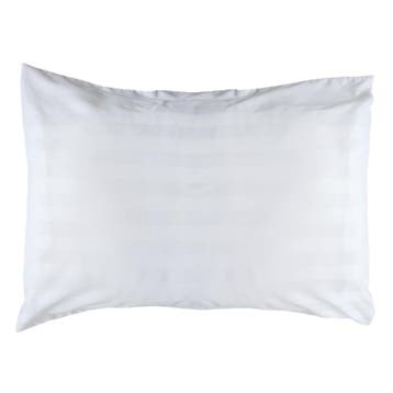 Taie dOreiller Blanc 65x90 + 20cm Rayures en Satin Tissé PC, Maison & Meubles, Verzenden