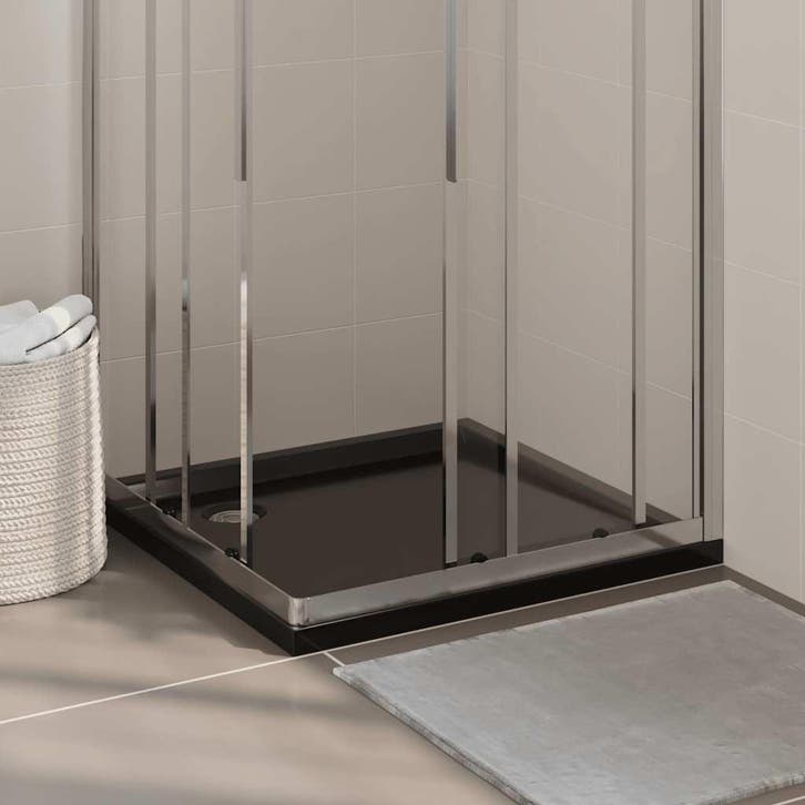 vidaXL Douchebak vierkant 80x80 cm ABS zwart, Doe-het-zelf en Bouw, Sanitair, Nieuw, Verzenden