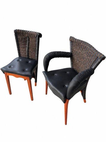 scarabas - Borek Sipek - Chaise (2) - Karl Lagerfeld - Cuir,