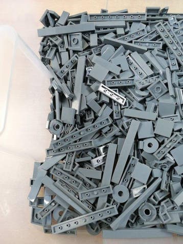 Lego Stenen - Partij van 1000 Dark Bluish Gray platte